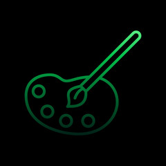 Poster - brush and watercolor nolan icon. Simple thin line, outline vector of Education icons for ui and ux, website or mobile application