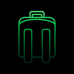 Poster - pupil backpack nolan icon. Simple thin line, outline vector of Education icons for ui and ux, website or mobile application