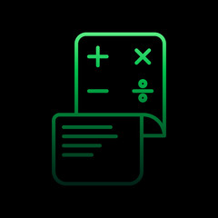 Poster - mathematical solution on paper nolan icon. Simple thin line, outline vector of Education icons for ui and ux, website or mobile application