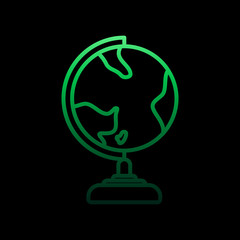 Poster - globe nolan icon. Simple thin line, outline vector of Education icons for ui and ux, website or mobile application