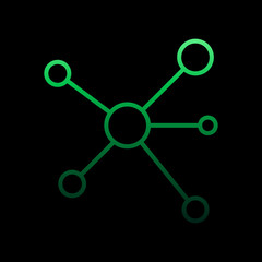 Poster - molecules nolan icon. Simple thin line, outline vector of Education icons for ui and ux, website or mobile application