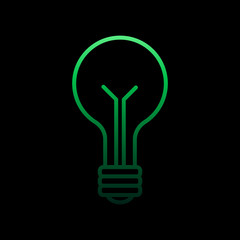 Poster - bulb nolan icon. Simple thin line, outline vector of Education icons for ui and ux, website or mobile application