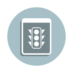 Poster - Project status badge icon. Simple glyph, flat vector of software development icons for ui and ux, website or mobile application