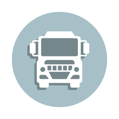 Poster - Front view machine, car badge icon. Simple glyph, flat vector of transport icons for ui and ux, website or mobile application