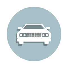 Poster - Front view automobile, car badge icon. Simple glyph, flat vector of transport icons for ui and ux, website or mobile application