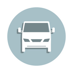 Poster - Front view machine, car badge icon. Simple glyph, flat vector of transport icons for ui and ux, website or mobile application