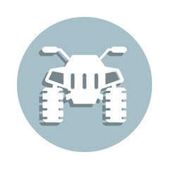 Poster - Front view transport, quad bike badge icon. Simple glyph, flat vector of transport icons for ui and ux, website or mobile application