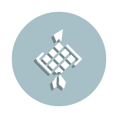 Poster - Diamond badge icon. Simple glyph, flat vector of world religiosity icons for ui and ux, website or mobile application