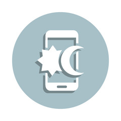 Poster - Islam badge icon. Simple glyph, flat vector of world religiosity icons for ui and ux, website or mobile application