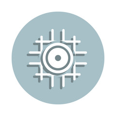 Poster - Native badge icon. Simple glyph, flat vector of world religiosity icons for ui and ux, website or mobile application