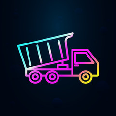Poster - Dam truck nolan icon. Simple thin line, outline vector of consruction machinery icons for ui and ux, website or mobile application