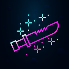 Poster - Diving knife nolan icon. Simple thin line, outline vector of diving icons for ui and ux, website or mobile application