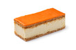 Single Dutch orange Tompouce pastry for kings day