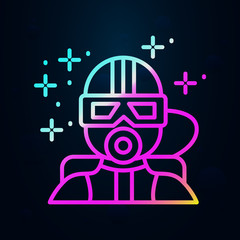 Poster - Diving diver nolan icon. Simple thin line, outline vector of diving icons for ui and ux, website or mobile application