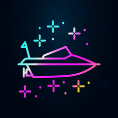 Poster - Diving boat nolan icon. Simple thin line, outline vector of diving icons for ui and ux, website or mobile application