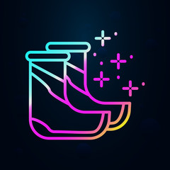 Poster - Diving shoes boot nolan icon. Simple thin line, outline vector of diving icons for ui and ux, website or mobile application