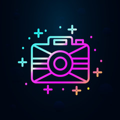 Poster - Camera, technology nolan icon. Simple thin line, outline vector of geography icons for ui and ux, website or mobile application