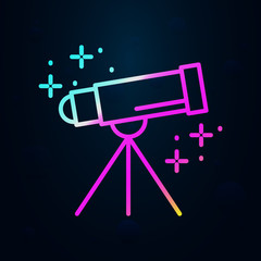 Poster - Telescope, science nolan icon. Simple thin line, outline vector of geography icons for ui and ux, website or mobile application