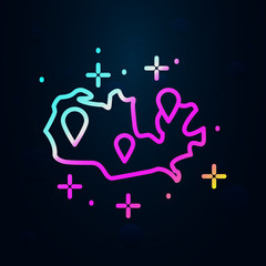 Poster - Map, location nolan icon. Simple thin line, outline vector of geography icons for ui and ux, website or mobile application