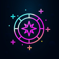 Poster - Compass nolan icon. Simple thin line, outline vector of geography icons for ui and ux, website or mobile application