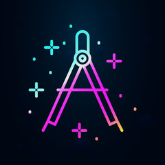 Poster - Dividers, tool nolan icon. Simple thin line, outline vector of geography icons for ui and ux, website or mobile application