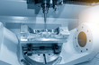 © Pixel_B - The  5 axis CNC milling machine cutting the  automotive mold parts with solid ball endmill tools. The hi-technology automotive part manufacturing process by 5 axis machining center.
