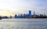 Fototapeta  - New york city skyline downtown Manhattan view across hudson river. United States of America