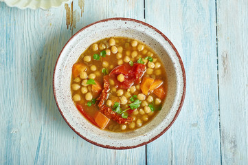 Canvas Print - Moroccan Chickpea, Carrot, and Spinach Soup