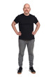© curto - man with sportswear and hands on hip on white background