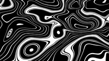 Wave Design Black And White. Vector Abstract Black And White Pattern, Background Template, Swirly Shapes. Optical Art Background. 