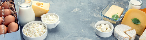 Fotografía Different types of dairy products