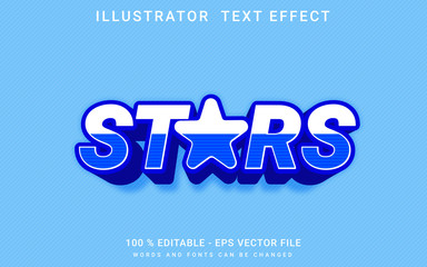 Wall Mural - text effect editable star premium vector