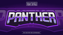 Purple Panther E-sport Gaming Logo Editable Text Effect