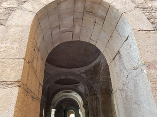 interior of ancient byzantine greek church of saint nicholas the wonderworker located in the modern 