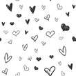 © Matias - Heart doodles seamless pattern. Valentine's day love texture background. Hand drawn hearts illustrations.