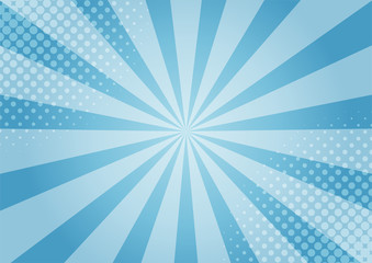 abstract comic blue background cartoon style. sunlight. vector illustration.