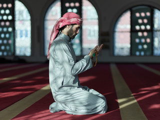 Wall Mural - muslim prayer inside the mosque