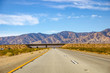 Car rides along the Mojave Desert, California
