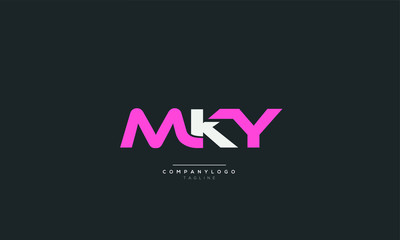 Sticker - MKY Letter Logo Design Icon Vector Symbol