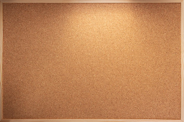 Wall Mural - cork board in wooden frame as background