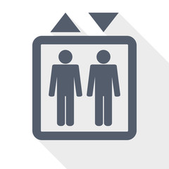 Poster - Elevator, lift flat design vector icon