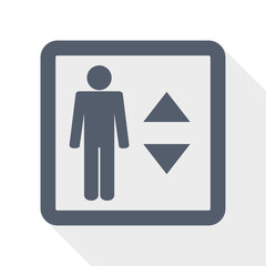 Poster - Elevator, lift flat design vector icon