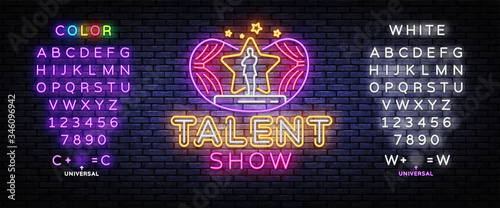 Fotografía Talent Show neon sign vector