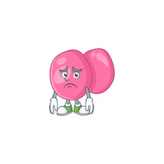 Sticker - Cartoon picture of streptococcus pyogenes with worried face