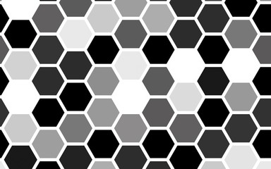 White honeycomb with a gradient color. Isometric geometry. 3D illustration