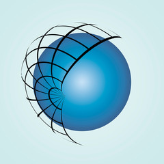 Poster - Globe icon. Flat design style modern vector illustration
