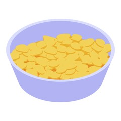 Wall Mural - Corn salad icon. Isometric of corn salad vector icon for web design isolated on white background