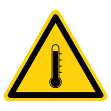 Warning High Temperature Symbol Sign ,Vector Illustration, Isolate On White Background Label .EPS10