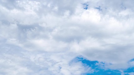 Wall Mural - Building motions clouds. Puffy fluffy white clouds sky time lapse. moving clouds. B Roll Footage Cloudscape timelapse cloudy.