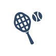 © Ali - Tennis symbol. Racket and tennis ball. Flat icon design.